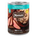Merrick Grain Free Premium And Natural Canned Dog Food, Soft And Healthy Poultry Free Wet Recipe, Real Beef Lamb And Bison - (Pack of 12) 12.7 oz. Cans