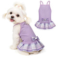 YUDODO Pet Dog Dress for Small Dogs Girl, Pet Summer Clothes with Bowtie | Soft, Stretchy, Breathable, Sleeveless, Cute Princess Pet Dress, For Yorkie Chihuahua Maltese, Purple, S