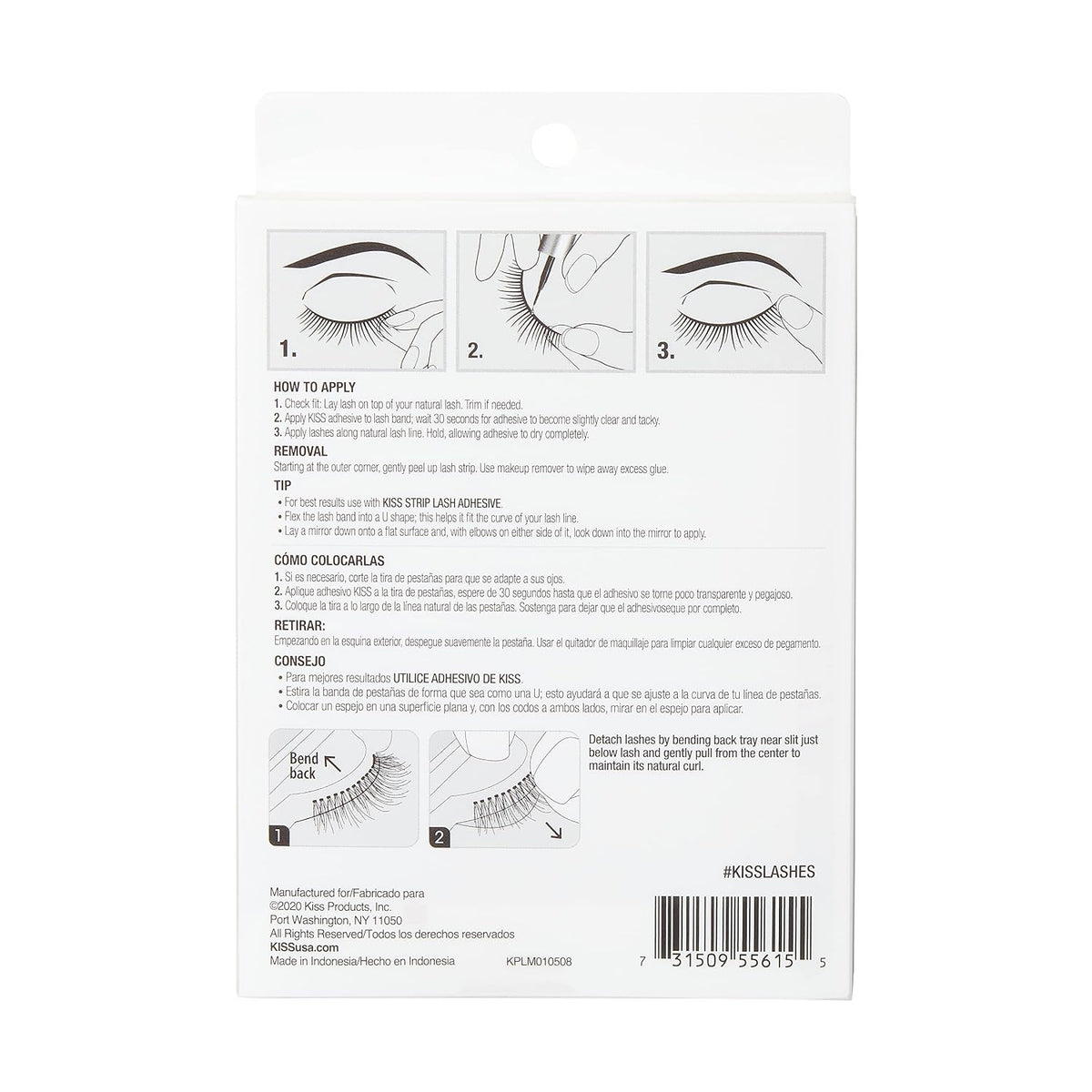 Kiss Looks So Natural, False Eyelashes, 'Multipack - 03', 10mm, Includes, Easy to Apply, Reusable Lash Clusters