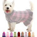 Dog Sweater Dress Plaid Knitwear for Small Dogs Girl Christmas Clothes