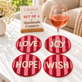 Folkulture Fall Coasters Set of 4, Boho Fall Table Decor