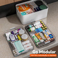 CTIME 3-Tier Medicine Organizer - Portable Medicine Cabinet with Handle | Multipurpose Medical Box, Pill Organizer, Empty First Aid Kit for Home