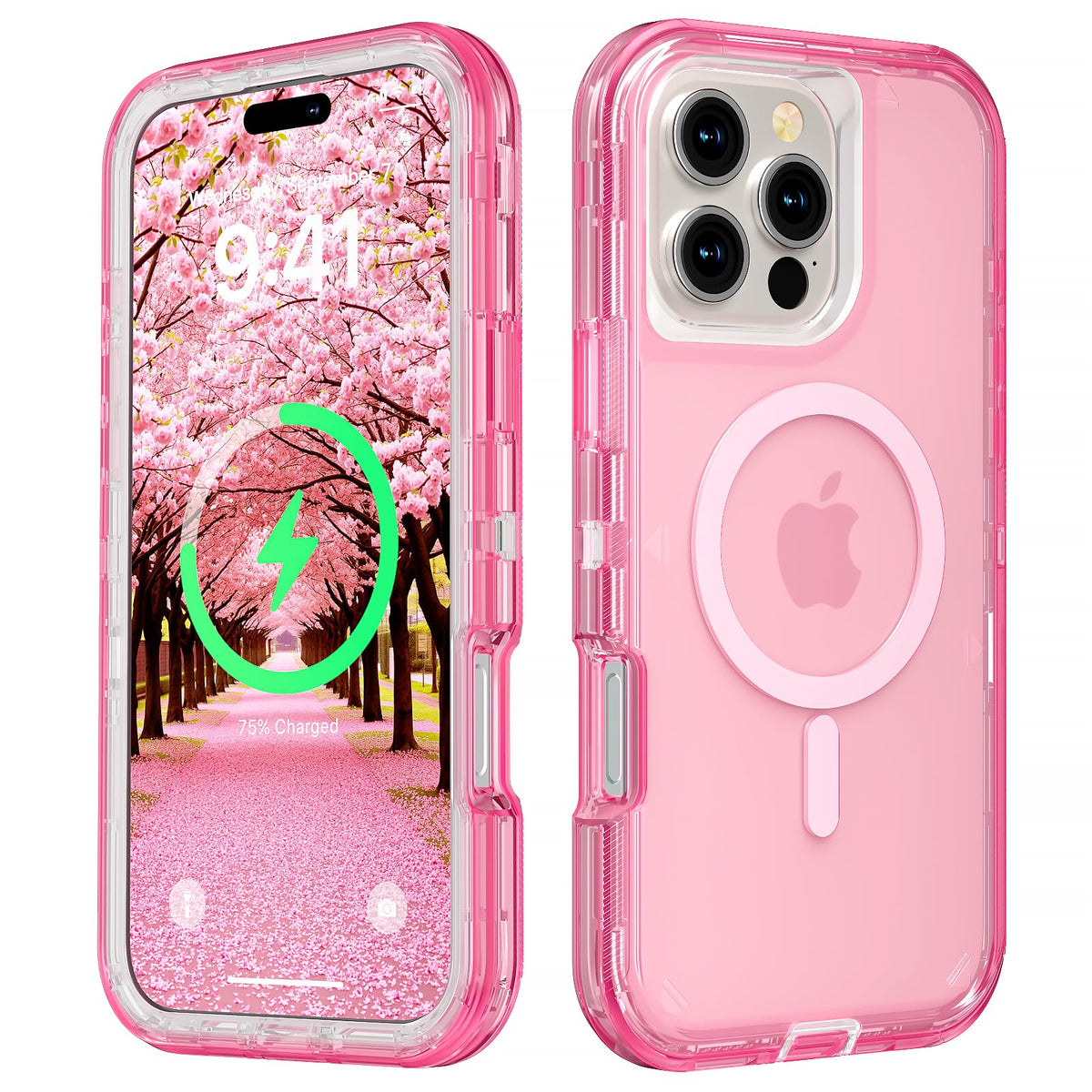 Follaroma Magnetic for iPhone 16 Plus Case, Heavy Duty Phone Cases, Clear