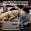 Buenkee Dog Grooming Vacuum Kit, 15000Pa Clipper, Shedding Brush, 2L, White
