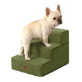 EHEYCIGA Dog Stairs for Bed 18" H, 4-Step Dog Steps for High Bed, Pet Steps for Small Dogs and Cats, Non-Slip Balanced Pet Ramp Indoor, Grey