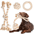 Fida Dog Rope Toys for Large/Medium Aggressive Chewers, Tough Cotton Chew Toy, 3 Feet 5 Knots Indestructible, Tug of War Dog Pull Rope Teeth Cleaning
