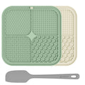 ChefAide 2 Pack Lick Mat for Dogs, Cats & Puppies with Suction Cups