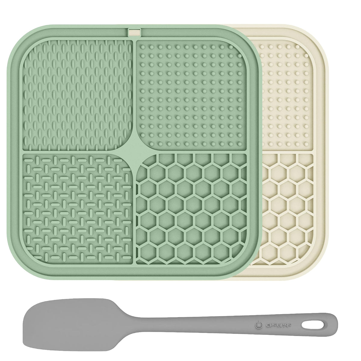 ChefAide 2 Pack Lick Mat for Dogs, Cats & Puppies with Suction Cups