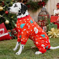 2PCS/Pack Christmas Dog Pajamas XXXL for Large Dogs Pjs Pet Jammies Boy Girl Male Female Red Green Onesies Snowman Christmas Tree Xmas Stocking Breathable Stretchy XXXL