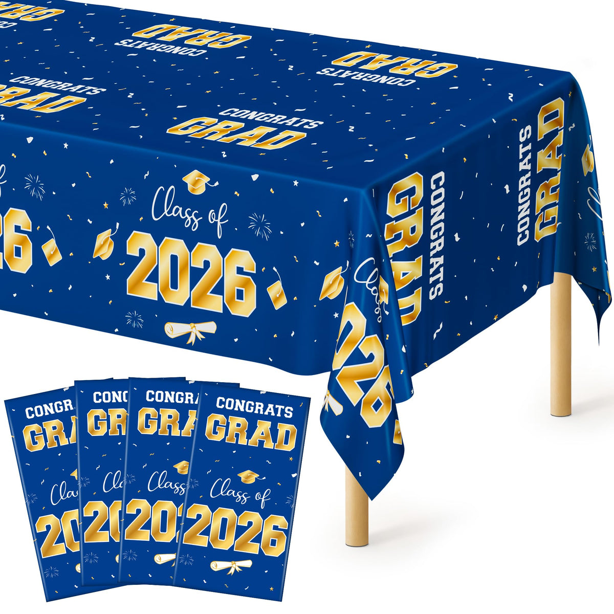 3 Pack Thanksgiving Tablecloths, 108" x 54" Disposable Turkey Table Cloth