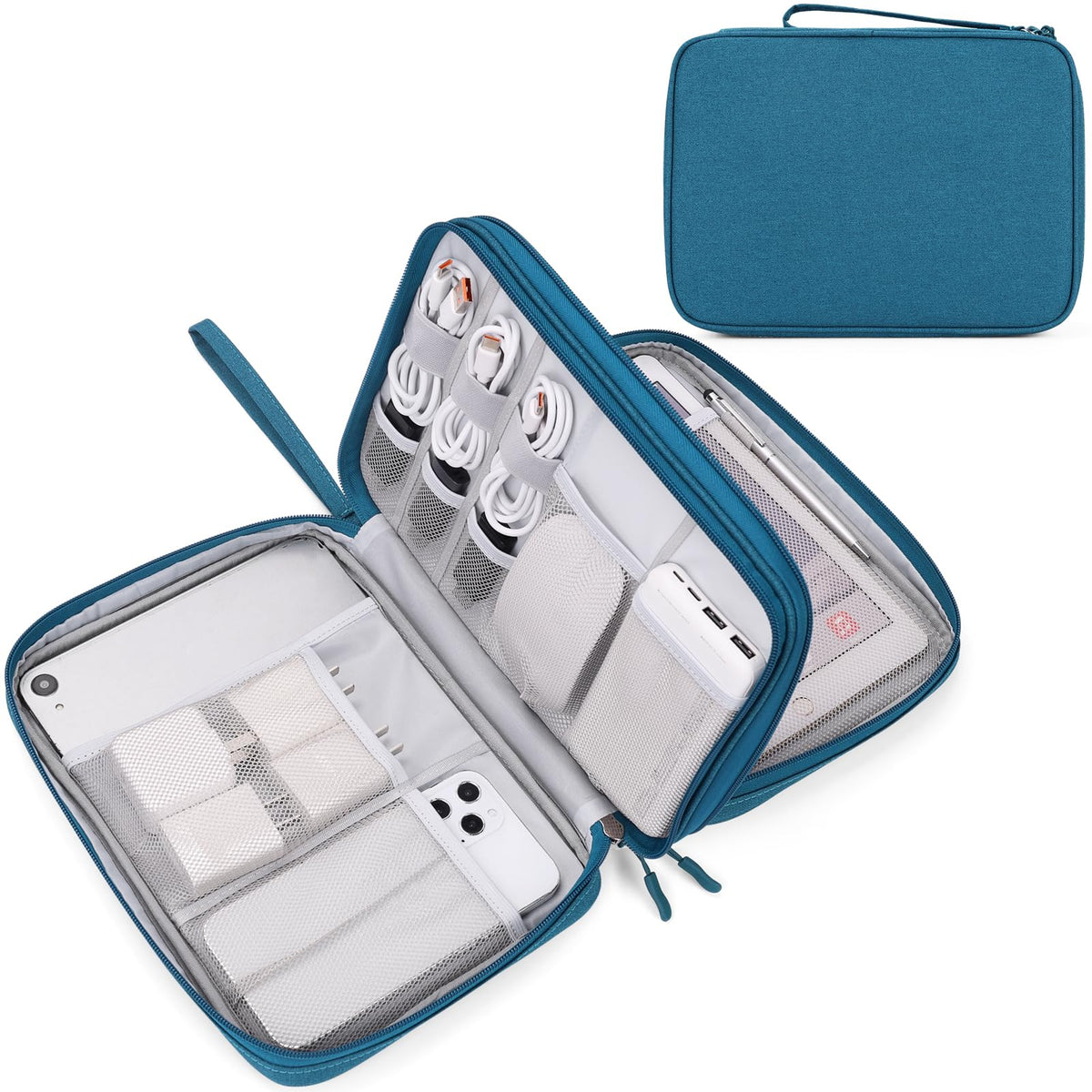 FYY Electronic Organizer, Travel Tech Pouch Bag, Cable Organizer Black