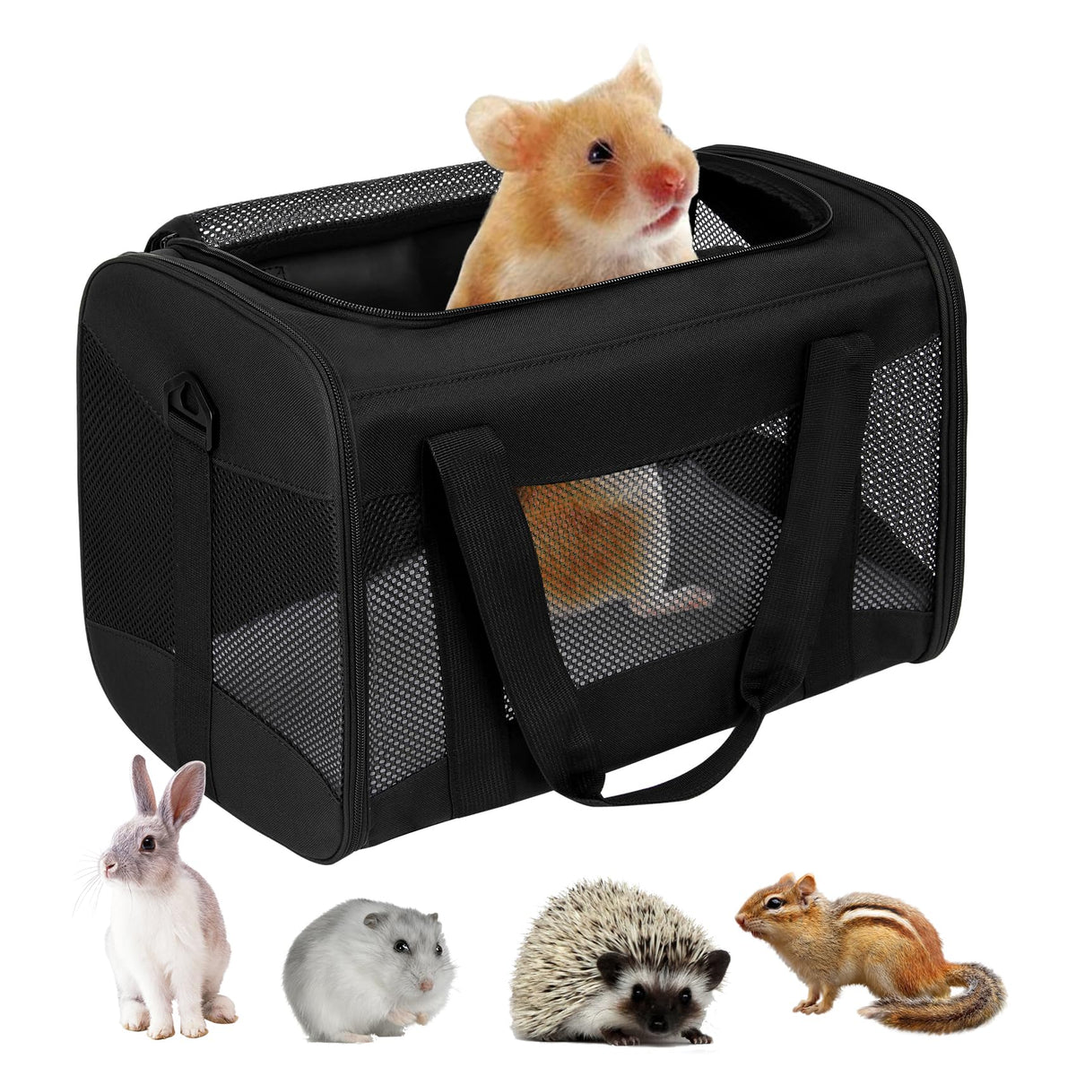 Cat Carrying Case - Pet Carrier Airline Approved, Protable and Breathable Pet Travel Carrier Removable Fleece Pad, Collapsible Cat Carrier Dog Carrier for Medium Cats Small Cats Dogs (Small, Pink)