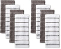 KitchenAid Albany Kitchen Towel 4-Pack Set, Honey Orange/White, 16"x26"