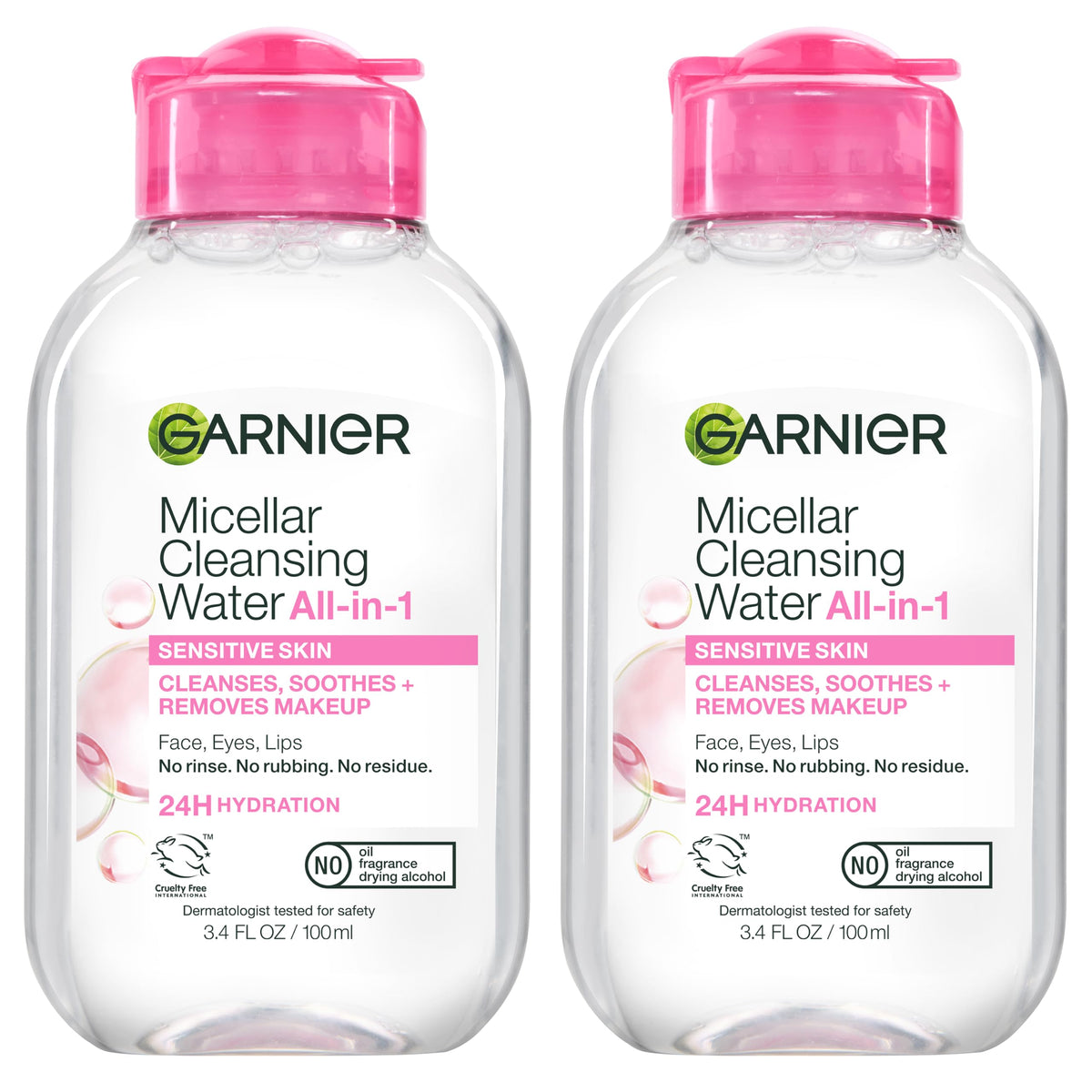Garnier Micellar Water, Facial Cleanser & Makeup Remover, 3.4 Fl Oz