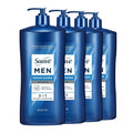 Suave Men Ocean Charge 2 in 1 Refreshing Shampoo & Conditioner with Pro Vitamin B5, Hydrates & Revitalizes Hair, Ocean Fresh Scent, 4 Count, 40 FL OZ Pump