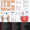Mini First Aid Kit - 150 Piece Small Waterproof EVA Hard Shell Case