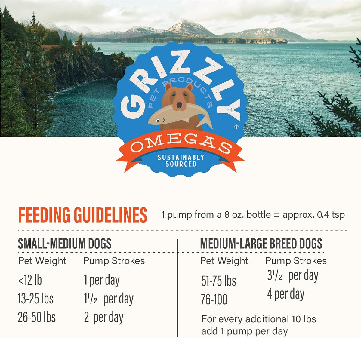 Grizzly Pet Products Salmon Plus Omega 3-6-9 Food Supplement for Dogs and Cats, 8 Ounce