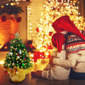 23 in Small Christmas Tree with Lights, Mini Tabletop Tree Desk Decor