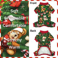 4 Pack Dog Christmas Pajamas Reindeer Puppy Clothes Cute Santa Claus Dog Pajamas Costumes Outfit Red Green Medium