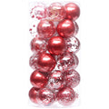 Sea Team 30-Pack Clear Christmas Ball Ornaments with Fillers, Champagne