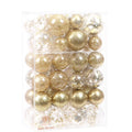 Sea Team 30-Pack Clear Christmas Ball Ornaments with Fillers, Champagne
