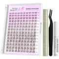 VEYESBEAUTY Lash Clusters Individual Eyelash Extensions Thin & Invisible Band DIY False Eyelashes for Self-application Newbie's Five-Second Series Wispy Lash Tray, Dreamy 8-16mm Mixed Length