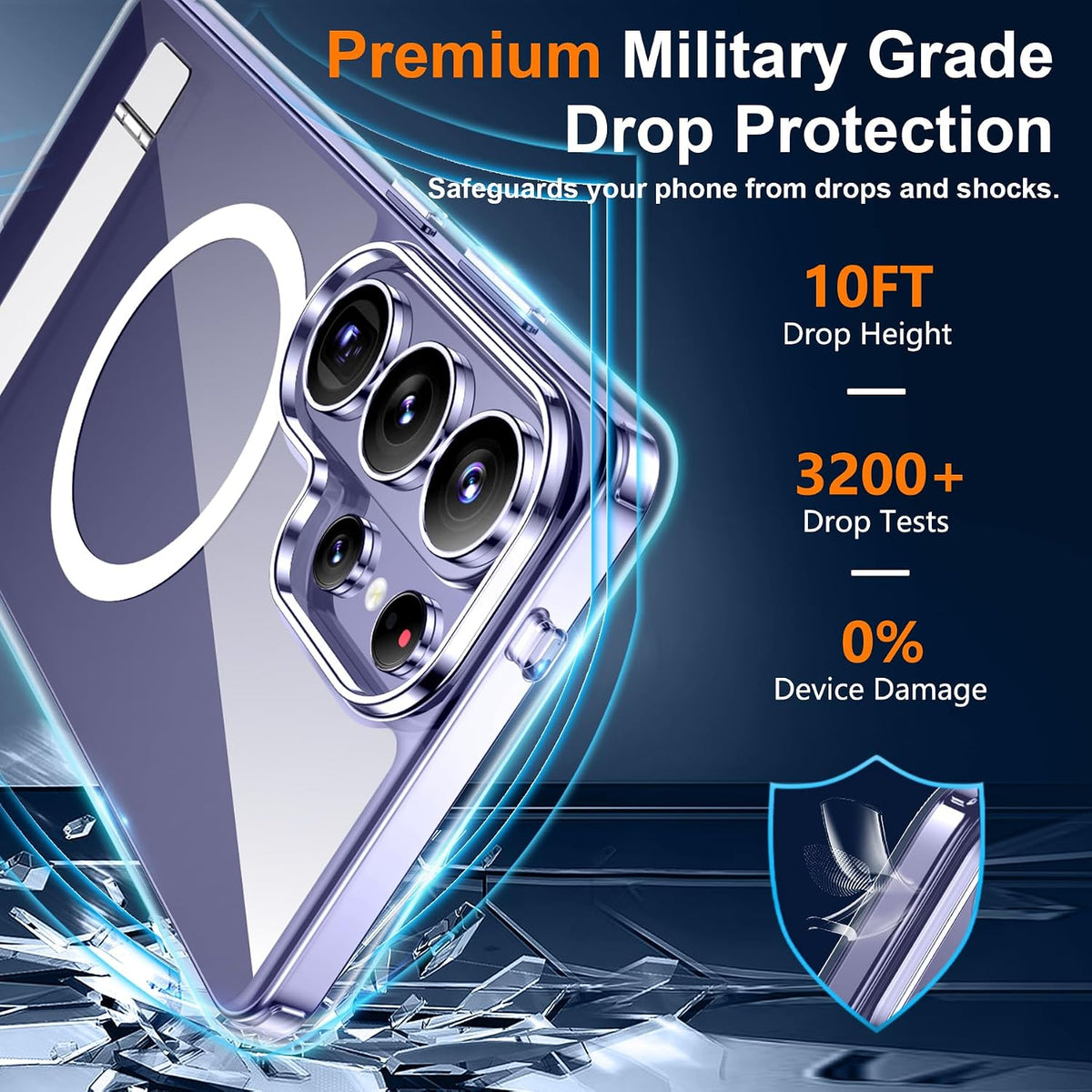 SPIDERCASE for Samsung Galaxy S26 Ultra Case,Built-in Stand,Clear