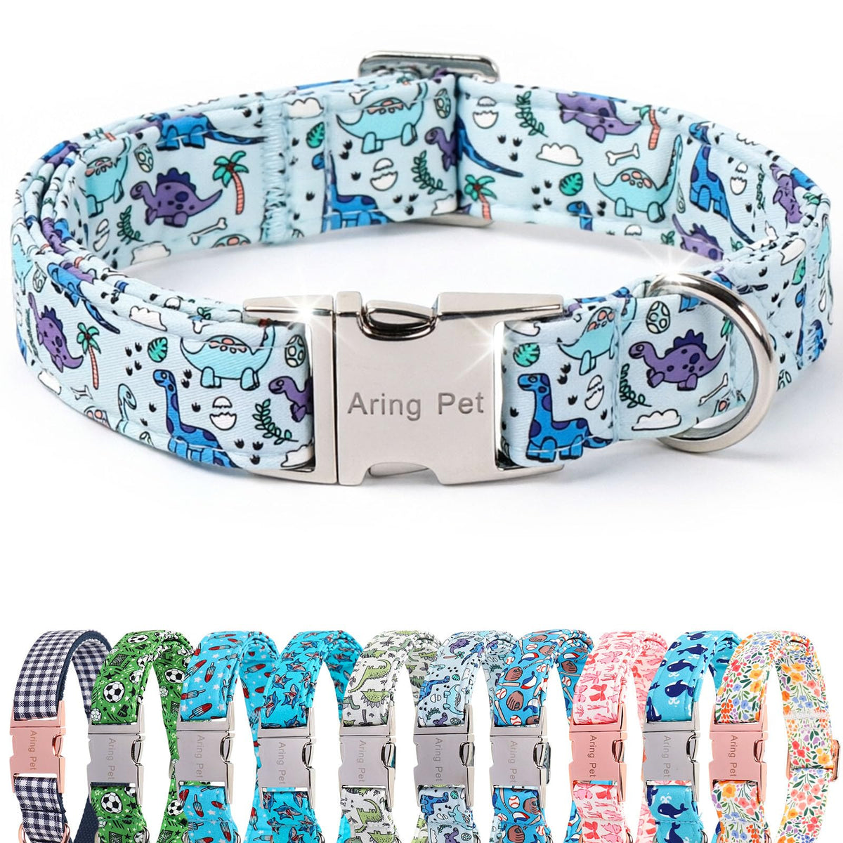 ARING PET Fall Dog Collar-Cotton Maple Leaves Dog Collar for Small Dogs, Adjustable Lightweight Dog Collars with Quick Release Buckle for Small Medium Large Dogs