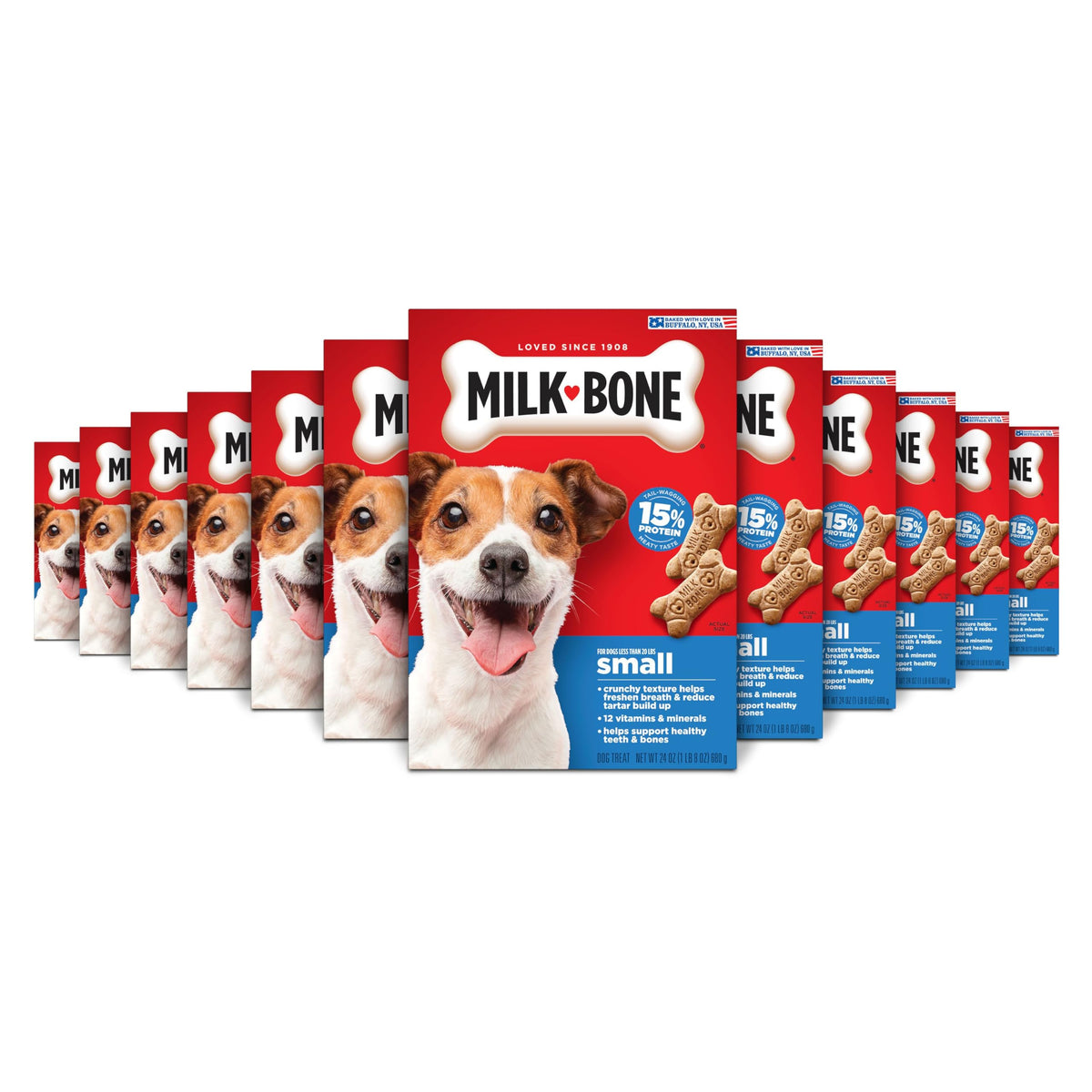 Milk-Bone Crunchy Medium Dog Treats, 10 Lb. Box, Original Beef Flavor