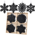 16 Pieces White Snowflakes Ornaments Christmas Tree Decorations