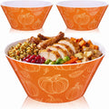 3 Pcs 10" Thanksgiving Serving Bowls, Turkey Print