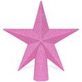 Christmas Tree Star Topper, 8" Gold Glitter Xmas Star Tree Decorations, 3D