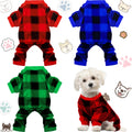 Frienda 3 Pcs Christmas Dog Pajamas,Snowman Pattern,S (fit 3.3-5.5lbs