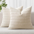 MIULEE Fall Decorative Throw Pillow Covers 18x18 Dark Rust Pack of 2