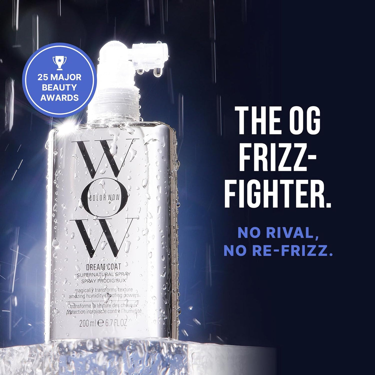 COLOR WOW Dream Coat Supernatural Spray, Anti-Humidity Frizz Control and Heat Protectant for Glassy, Shiny Hair
