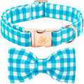 Fall Dog Collar with Bow, Black and Orange Print Fall Pet Collars Small