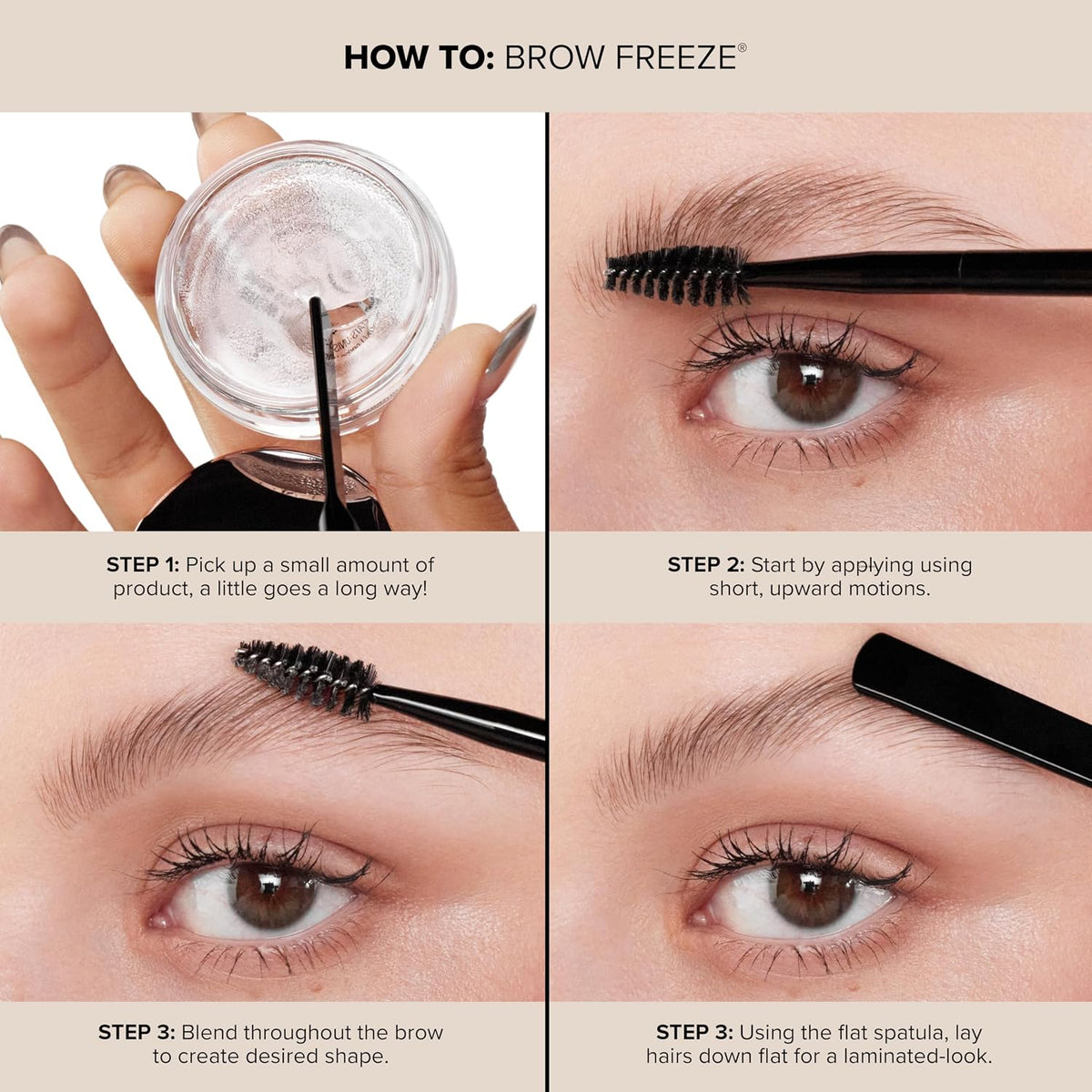 Anastasia Beverly Hills Brow Freeze - Extreme Hold Clear Brow Styling Wax for Feathered, Laminated Brows, Long-Lasting Formula to Sculpt, Tame & Set Hairs in Place