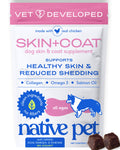 Native Pet Omega 3 Fish Oil for Dogs & Cats – Wild Alaskan Salmon Oil for Dogs Skin and Coat, Supports Joints, Heart & Shedding – Fast-Absorbing Omega 3 6 9 Liquid Supplement – 16oz