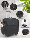 Relavel Rolling Makeup Train Case, Hairstylist Traveling Bag with 4 Wheels, Heat Insulation Full Layer, Adjustable Dividers, Hair Tools and Cosmetics Storage Organizer Trolley Suitcase Makeup Cart