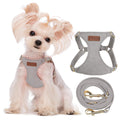 Puppytie xs Dog Harness with Multifunction Dog Leash,Soft Adjustable No Choke Escape Proof Pet Harness Vest,red-Camellia,XS