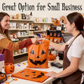 Choice Marts 100 Halloween Candy Bags Bulk 12x15 Treat Bags with Handles