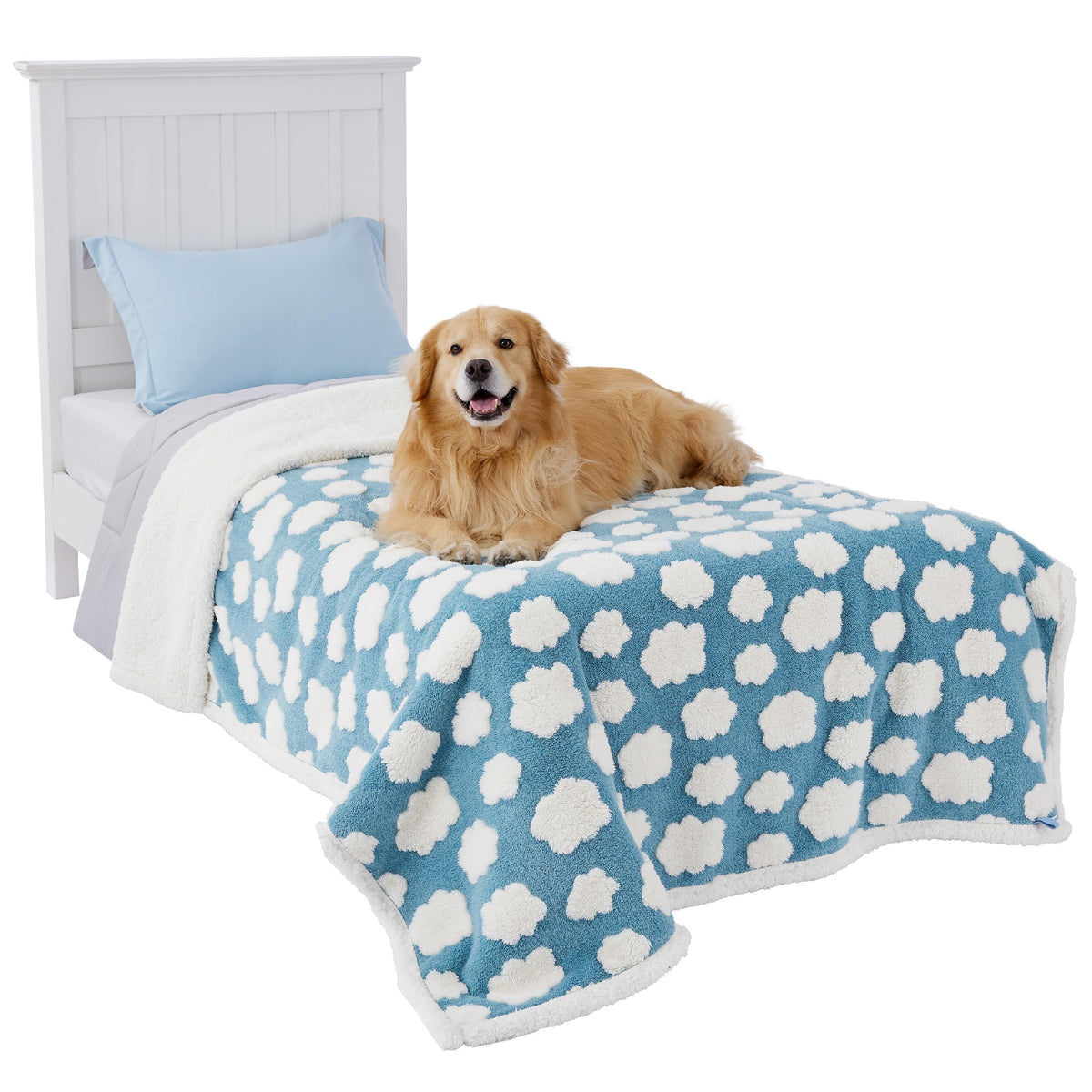 LE SURE Waterproof Dog Blankets for Small Dogs Cute Cozy 3D Jacquard,25x35
