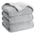 Bedsure GentleSoft Sherpa Fleece Throw Blanket for Couch, Non-Heated, Thick and Warm Throw for Women and Men, Soft Fuzzy Plush Weight Blanket for Winter, Navy, 50x60 Inches