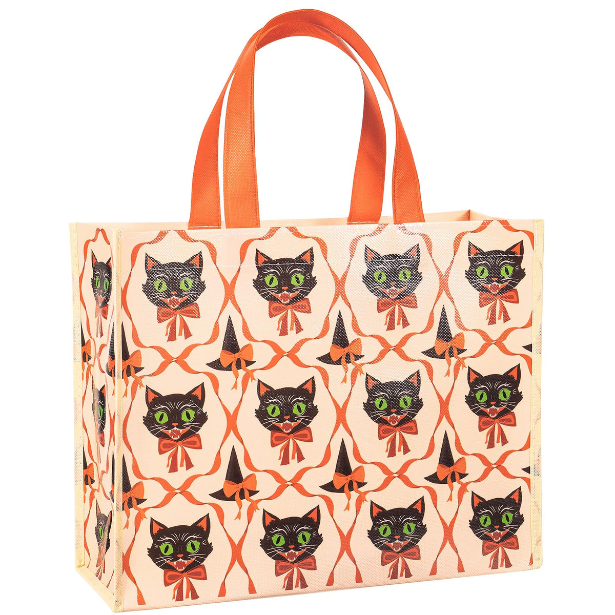 Loveinside Halloween Medium Recycled Gifts Bags with Handles, Reusable Halloween Party Gift Bag, Shopping Bag - 13" x 5" x 10", 1 Pcs, Owl Design