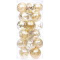 Sea Team 30-Pack Clear Christmas Ball Ornaments with Fillers, Champagne