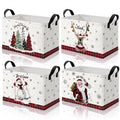 4 Pcs Thanksgiving Storage Basket Empty with Handles, Large Fabric