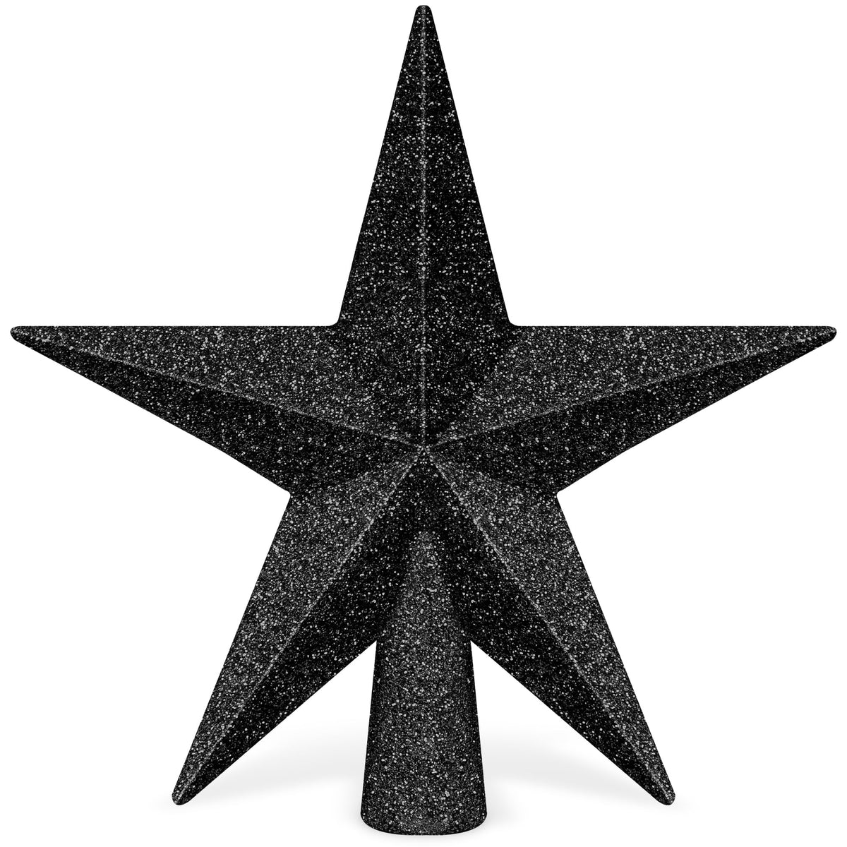 Christmas Tree Star Topper, 8" Gold Glitter Xmas Star Tree Decorations, 3D