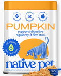 Native Pet Pumpkin for Dogs - Organic Dog Food Topper Powder - Promotes Firm Stools, Supports Digestive, Bowel Health & Nutrient Absorption - USDA Organic, Rich in Fiber with Real Pumpkin - 30 Scoops