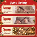 DUMOS 5 Ft Lighted Star Christmas Twig Tree with 200 LED Lights, Xmas Decor