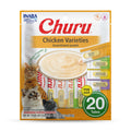 INABA Churu Cat Treats, Lickable, Squeezable Creamy Purée Cat Treat with Green Tea Extract & Taurine, 0.5 Ounces Each Tube, 20 Tubes, Tuna Variety